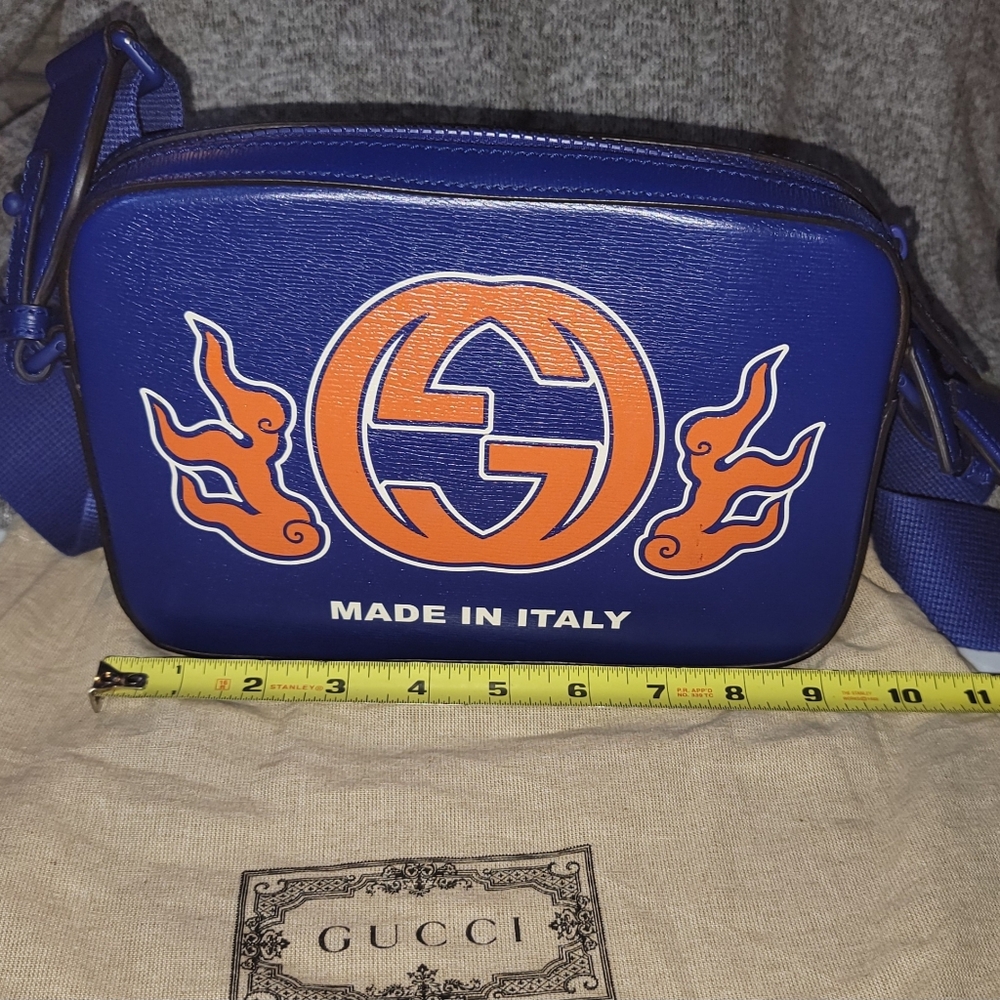 Men's Gucci Blue and Orange Men's Bag - Picture 14 of 16